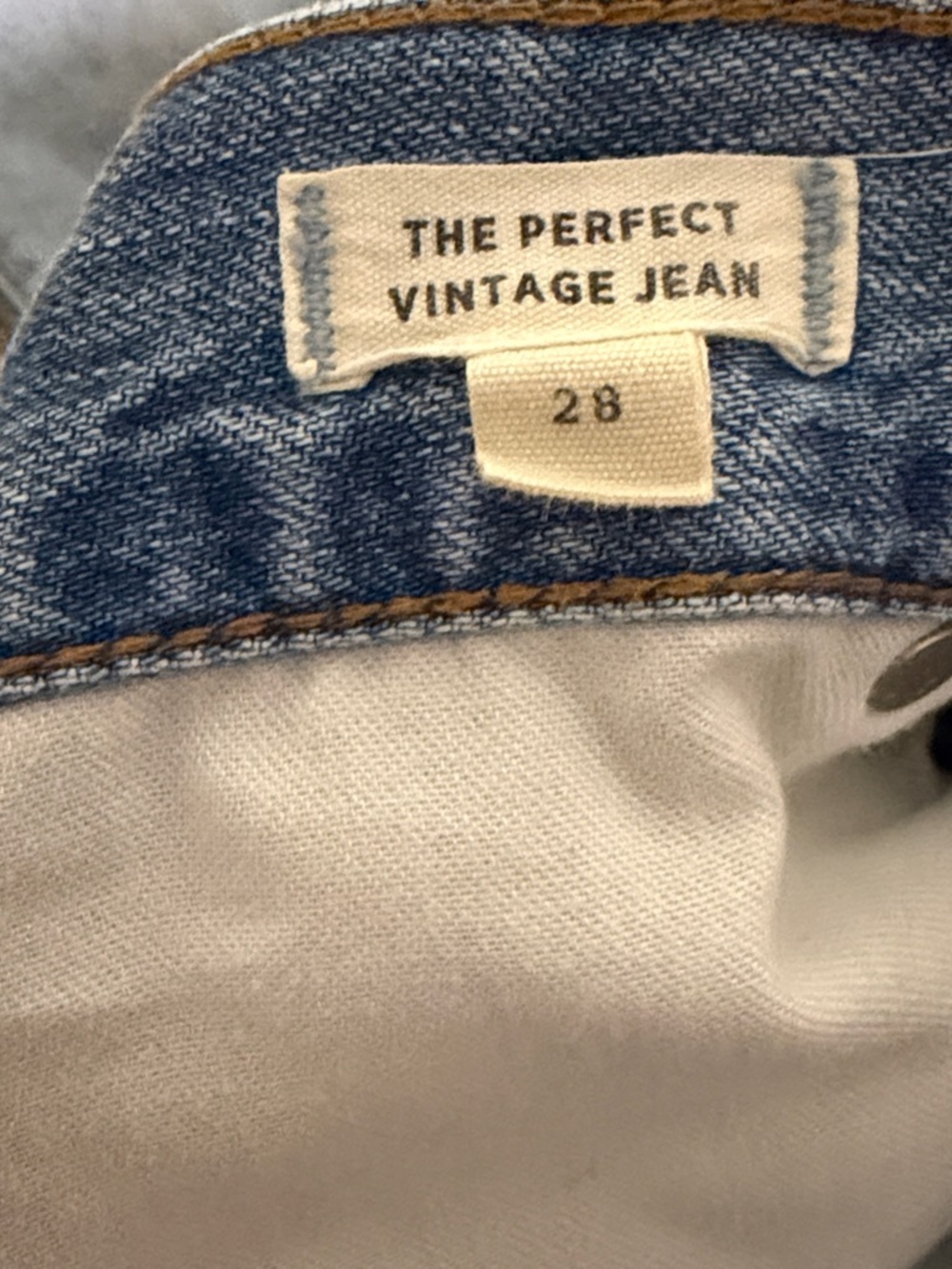 Madewell sz 28 THE PERFECT VINTAGE JEAN high rise Light Wash Blue Denim Pants - Picture 8 of 16